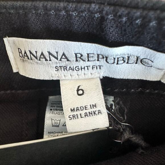 Banana Republic The Weekender Straight Leg Pant Black 6 713476 - Picture 4 of 14